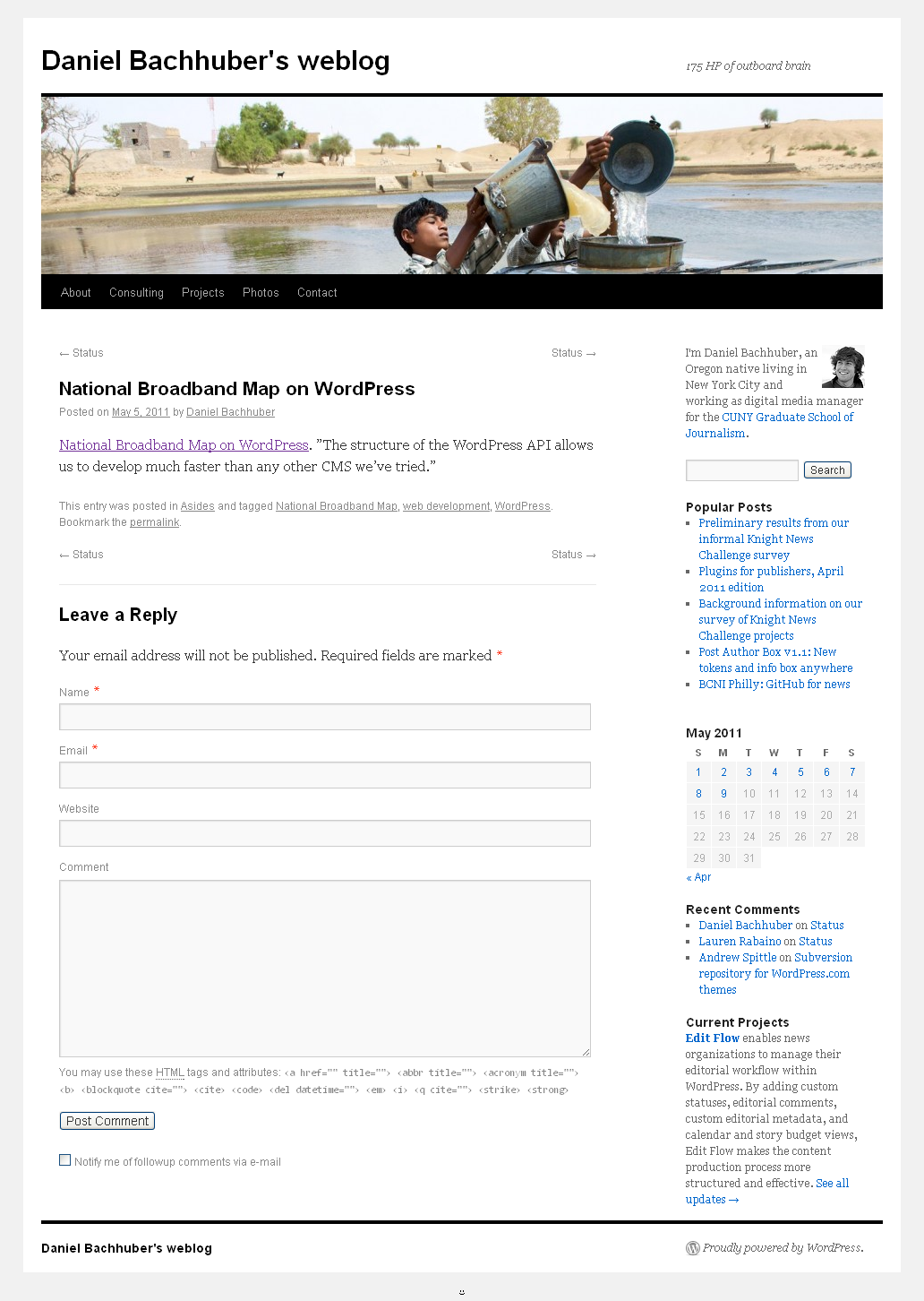 03 Daniel Bachhuber Blog award/mention